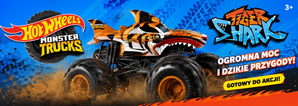 Hot Wheels Monster Truck 1:24 Tiger Shark JDR02